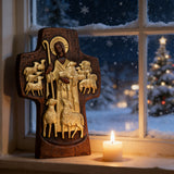 Good Shepherd Wooden Cross: A Religious Gift of Endless Care & Guidance