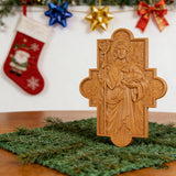 God's Shepherd religious gift Wooden carved chrirstian wall art