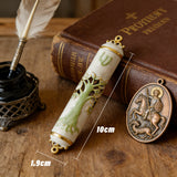 Tree of Life Enamel Mezuzah (Doorpost Prayer Scroll)