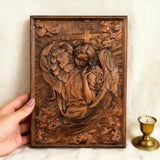 🌟 Archangel Chamuel Wood Carving – Angel of Peaceful Relationships 🌟