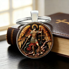 Archangel Michael Keychain: A Symbol of Protection and Courage for daily carry and meaningful Christian gifting