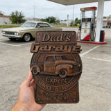 Dad's Garage Wooden Wall Sign: The Perfect Tribute to His Go-To Space