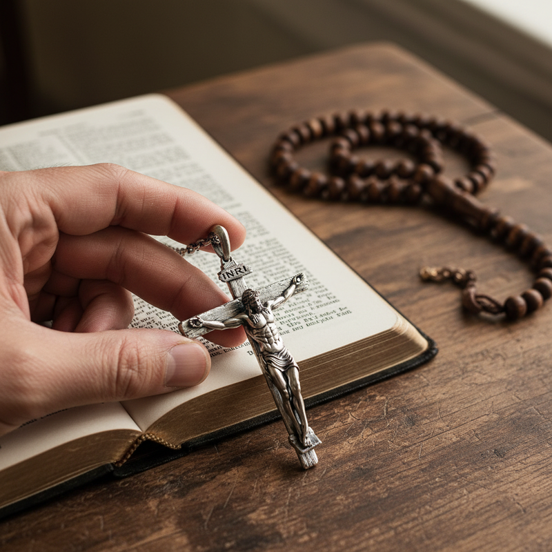 INRI Jesus Crucifix Cross Pendant Necklace – BGCOPPER