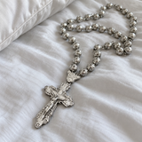 Walk in Faith, Carry His Love – Sacred Crucifix Rosary Necklace, a Timeless Symbol of Jesus’ Protection, Hope & Blessings