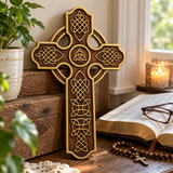 Keltisches Kreuz Holz schnitzerei