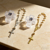 6mm Pearl Rosary Bracelet with Cross Case | Catholic Devotional Jewelry