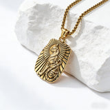 Ancient Egyptian Bastet Cat Goddess Stainless Steel Necklace | Egyptian Revival Jewelry