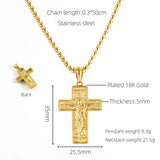 18K Gold Plated Ascension Cross Necklace - Thank you for your love and forgivness
