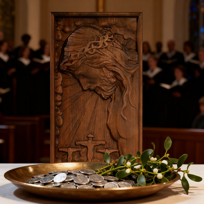 Plaque commemorating Good Friday, remembering the meaning of Jesus' crucifixion