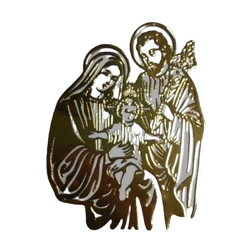 Luxury Religious Jesus Virgin Mary Gold Plated Copper Mobile Phone Decorative Sticker