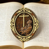 The Prayer in Gethsemane Solid Wood Carving: Find Steady Strength in His Sorrow