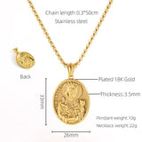 18K Gold Plated Saint Barbara Necklace