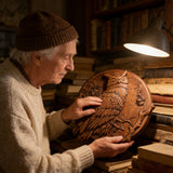 Owl Hand-Carved Beechwood Wall Art