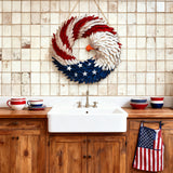 🌟 Patriotic Eagle Wooden Wreath | 4th of July Decor for Christian Homes