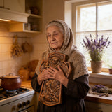 Archangel Michael Hand-Carved Ashwood Cross Plaque
