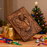 🌟 Archangel Chamuel Wood Carving – Angel of Peaceful Relationships 🌟