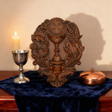 First Communion Christian Wood Carving - Sacrament of the Holy Eucharist Plaque
