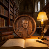 Pope Francis Hand-Carved Beechwood Wall Plaque