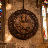 St. Francis of Assisi Patron Saint of Animals Religious Icon - Natural Wood Wall Decoration Hanging Souvenir