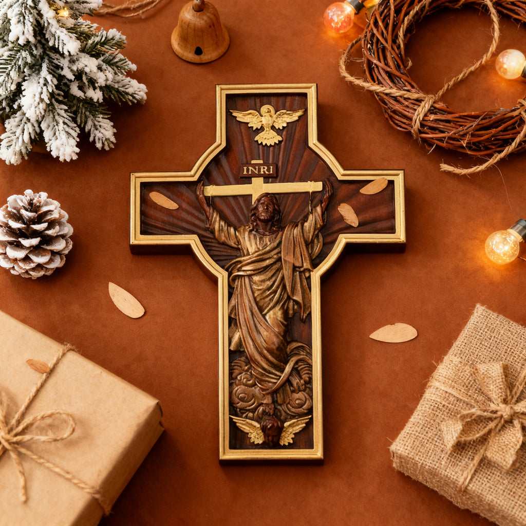 INRI Jesus Ascension Wooden Cross: A Christian Symbol of Victory & Hope ...