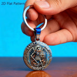 Saint Michael Defender Glass Keychain: Carry His Protection in Your Pocket