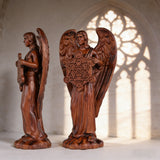 Metatron Angel Cube Beechwood Guardian Ornament: Soulful Resonance of Faith and Art