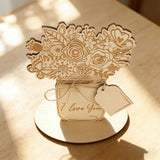 Mother's Day Wooden Flower Card DIY Craft Kit | Paint an Everlasting Bouquet of Love for Mom
