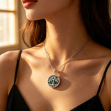 Tree of Life Malachite S925 Silver Necklace – Growth, Heritage & Natural Elegance