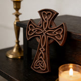 Celtic Love Cross Hand-Carved Wooden Wall Art: Faith, Unity, and Timeless Craft