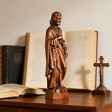 Joseph Wooden Round Carved Tabletop Ornament