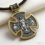 S925 sterling silver double-sided Jesus and Virgin Mary necklace