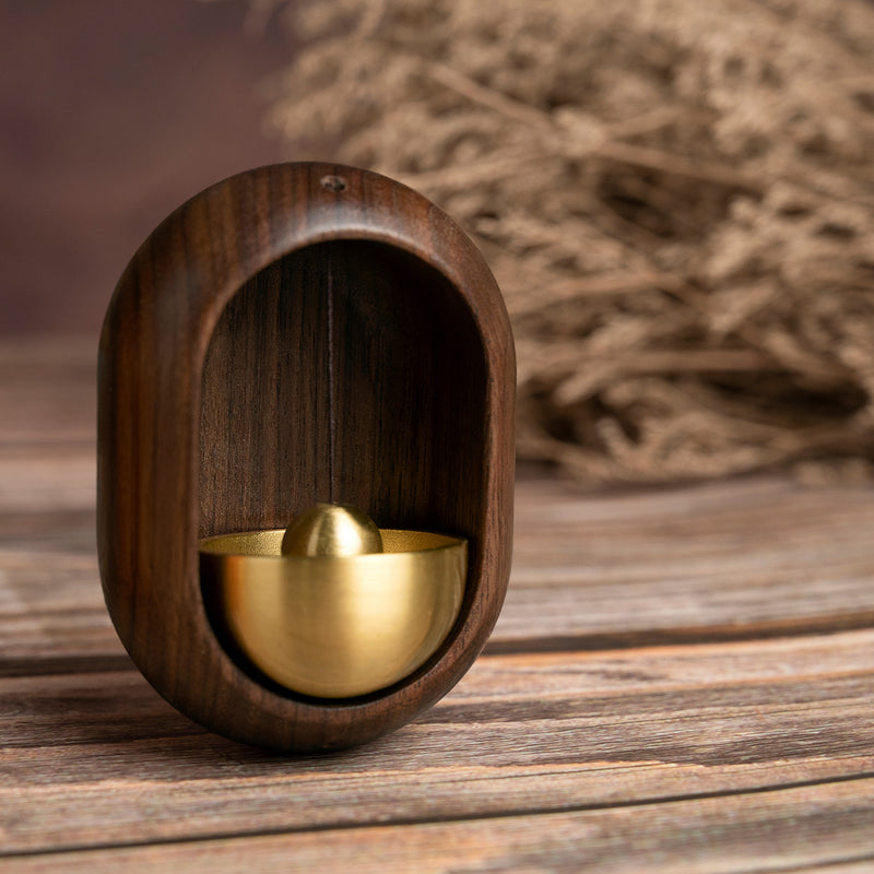 Door Opening Bell,shopkeepers Bell for Hanging on Door,Magnetic Attached Wood Doorbell,Creative Gift,Ornaments and Hanging Decoration for Entrance,Fridge Sticker Decor