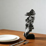 "Silence is Golden" Abstract Bust Sculpture | Modern Home Decor
