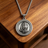 Vintage Prayer Hand Stainless Steel Necklace – Faith, Strength & Timeless Devotion