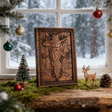 Natural Ash Wood Magician Carved Art: Whimsy Woven in Warm Wood