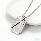 Lord’s Prayer Cross Dog Tag Necklace: Faith That Rides With You