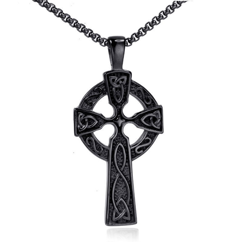 Stainless steel Celtic cross pendant necklace