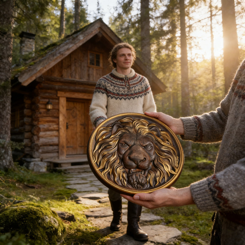 Lion Head Wooden Wall Art: Symbol of Christ the Lion of Judah