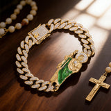 St. Jude Cuban Link Bracelet | Religious Hip-Hop Jewelry