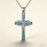 Turquoise Infinity Cross Necklace – Eternal Faith & Southwest Spirit