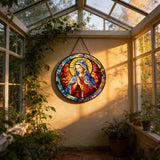 Our Lady Stained Glass Suncatcher: A Radiant Tribute to Mary