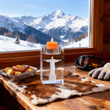 Jesus Crystal Engraved Candle Holder: Light & Faith in One