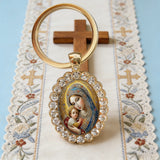 Bohemian Our Lady & Child Necklace & Keychain