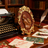 Bgcopper Mutter Maria mit Baby Jesus Holz schnitzerei Dekor