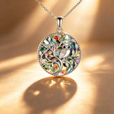 Owl Tree of Life Alloy Necklace – Wisdom, Growth & Iridescent Beauty