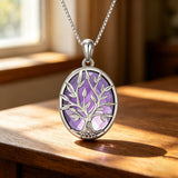 Tree of Life Amethyst Necklace – Growth, Wisdom & Divine Light