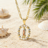 Our Lady of Guadalupe Halo Pendant Necklace: Devotion Meets Modern Elegance