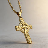 Celtic Knot Titanium Steel Cross