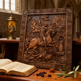 St. George the Victorious Hand-Carved Wood Icon – A Symbol of Courage & Faith