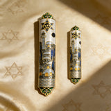 Hand-Painted Enamel Mezuzah: The Dual Essence of Faith & Craftsmanship